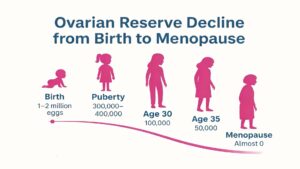 Fertility Decrease After Age 35 Ovarian Reserve Decline from Birth to Menopause